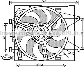 AVA QUALITY COOLING ft7564 -  Вентилятор, охлаждение двигателя